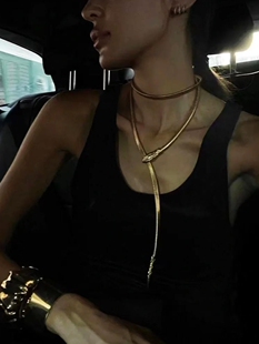 杨树林金蛇链条腰带女高质感时尚个性细腰链蛇链项链多用途不掉色
