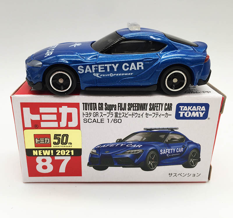 日版tomy多美卡合金玩具tomica 87号丰田gr 速霸富士高速路安全车
