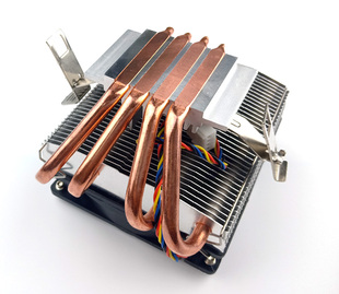 AMD AVC 1150 1155 小机箱超静音CPU风扇 4铜管CPU散热器下压式