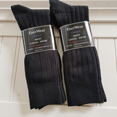 双针纯黑色竖条纹四季 款 棉质绅士袜大尺码 3双男士 出口袜子西装 袜