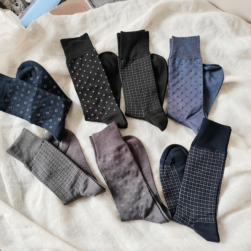吸汗透气男士丝光棉除臭绅士袜