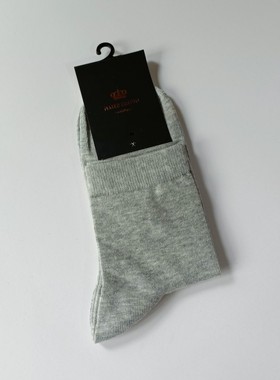 10元2双浅灰色短袜男士袜除臭袜麻灰休闲袜男生袜