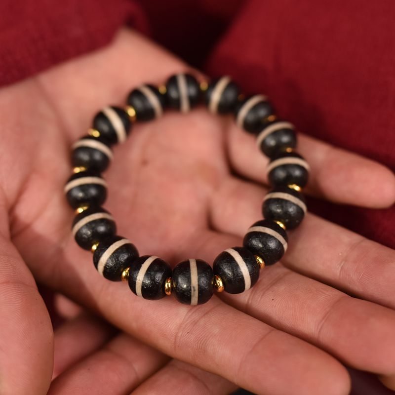 包浆线珠天珠老型珠风化黑白一线药师男女同款包邮到家