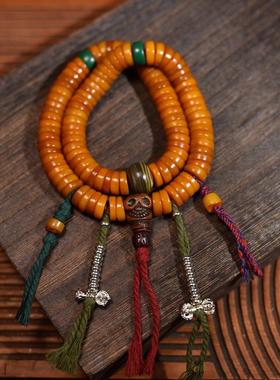 藏式牦牛骨佛珠手串男手链女念珠手持文玩配饰108佛珠