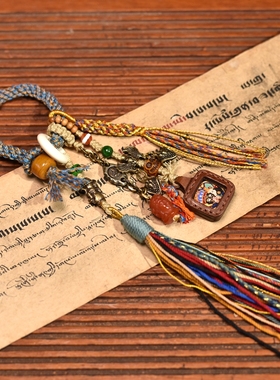 藏式挂件手绘前世今生擦擦包挂车挂民族国风