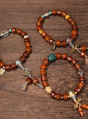 藏式单圈牦牛骨手串民族风包邮到家