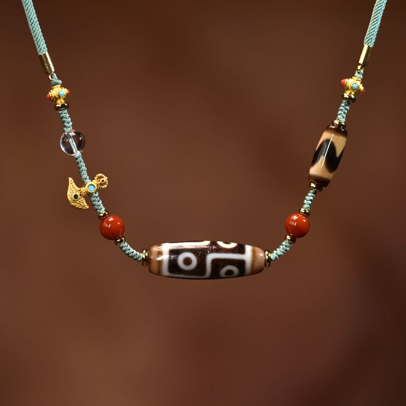 藏式手工六眼天珠女士项链包邮到家