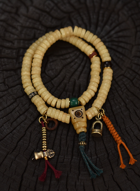 藏式牦牛骨薄片女士手持男士手链民族疯藏风