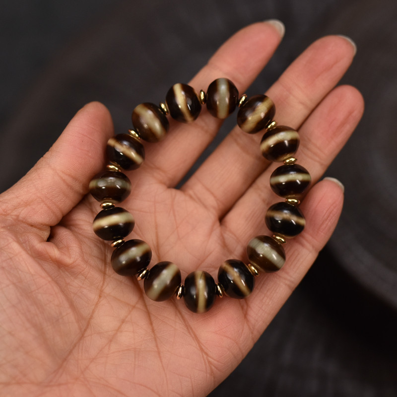 黑金算盘珠一线药师单圈手串包邮到家