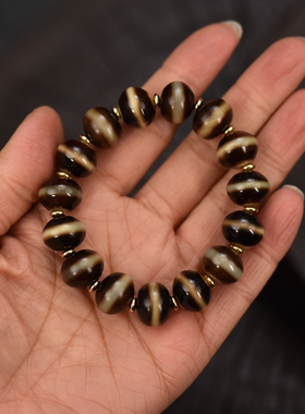 黑金算盘珠一线药师单圈手串包邮到家