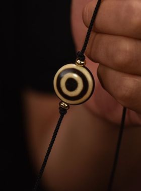 22mm精品手工珠羊板眼天珠男女同款极简风可拉伸调节包邮到家