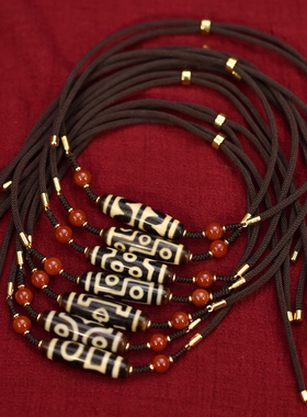 精品牙黄天珠多图腾可选项链男女同款