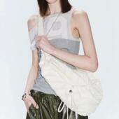 2025韩国新款 fennec斜挎包抽绳褶皱腋下包水洗流苏斜挎包通勤