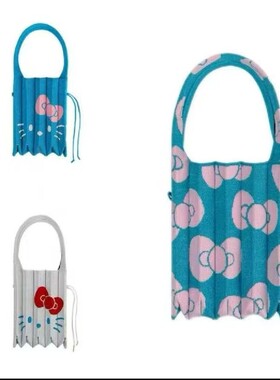 韩国HelloKitty 25新款联名百褶手提包休闲包褶皱包风琴包