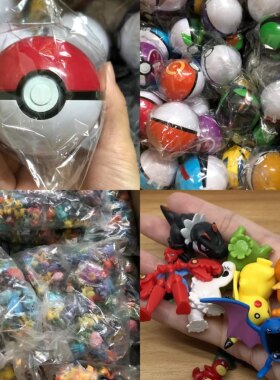 宠物小精灵球公仔手办口袋妖怪全套神奇宝贝宝可梦皮卡丘玩具中号
