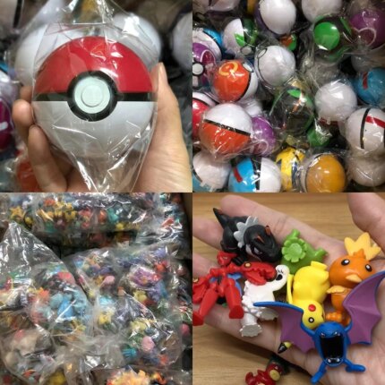 宠物小精灵球公仔手办口袋妖怪全套神奇宝贝宝可梦皮卡丘玩具中号