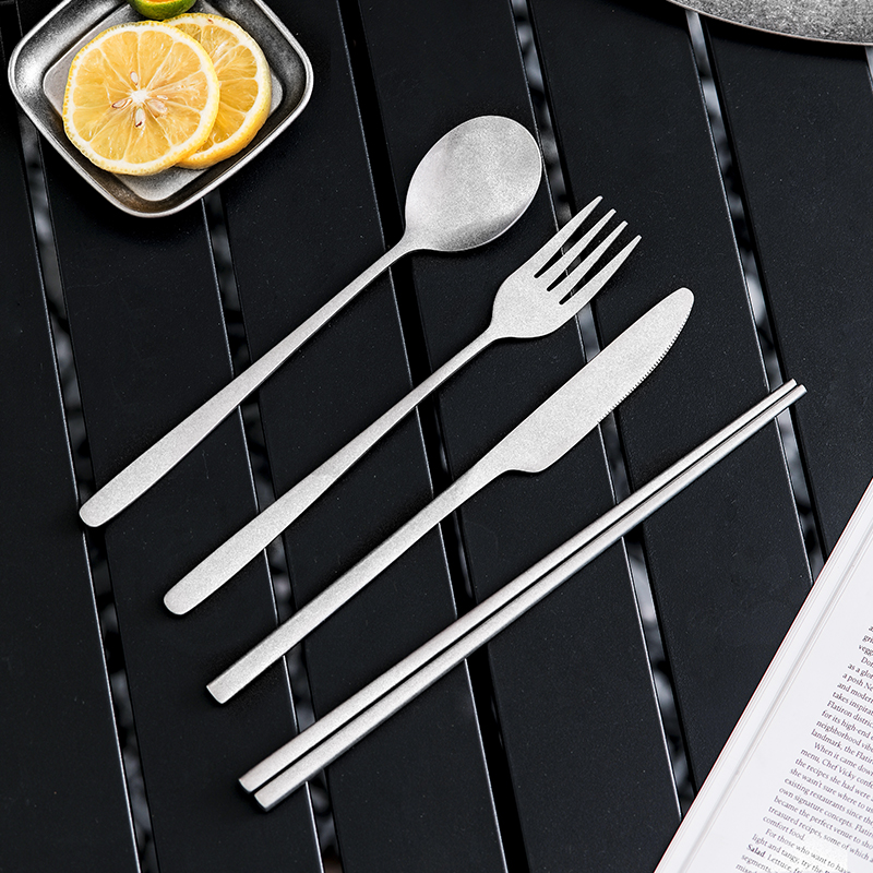刀叉勺304不锈钢筷子勺子复古