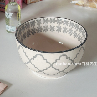 白桃先生 福利特价ins风好看的吃饭陶瓷碗女生高颜值简约耐高温
