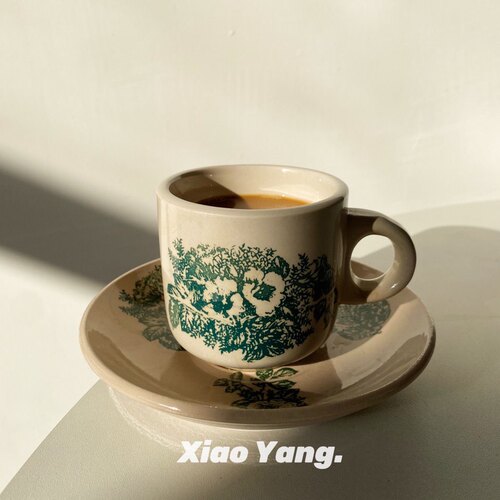 ins复古东南亚陶瓷咖啡杯