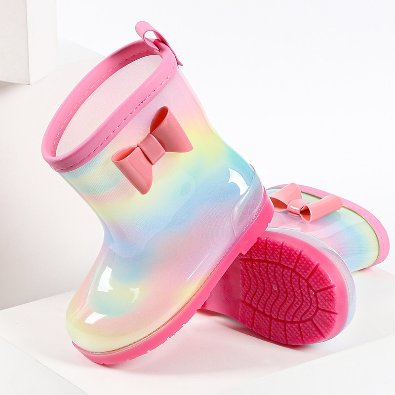 儿童雨鞋女童公主宝宝雨靴加绒防滑男童水鞋小童学生幼儿小孩胶鞋