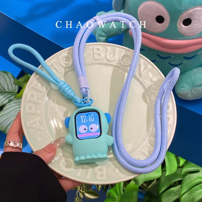 丑鱼挂绳式适用于苹果手表s11保护壳iwatchs9876s10代se软套