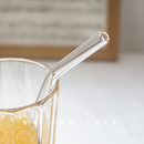 与树 玻璃吸管耐热透明弯头非一次性果汁牛奶高硼硅防口红搅拌棍