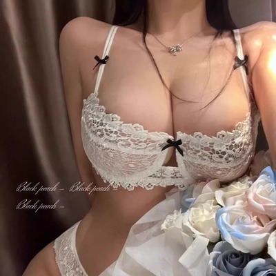 微透诱惑~性感镂空大胸半杯文胸