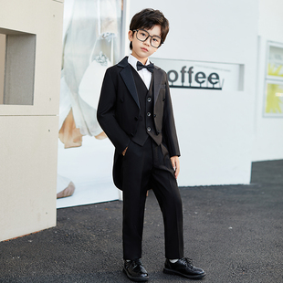 儿童西装套装花童婚礼礼服中大童钢琴演出燕尾服男孩主持西服外套