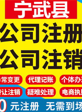 宁武公司注册个体工商营业执照代办公司注销企业变更股权异常代理