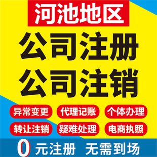 罗城公司注册环江巴马都安大化个体工商营业执照代办注销企业变更