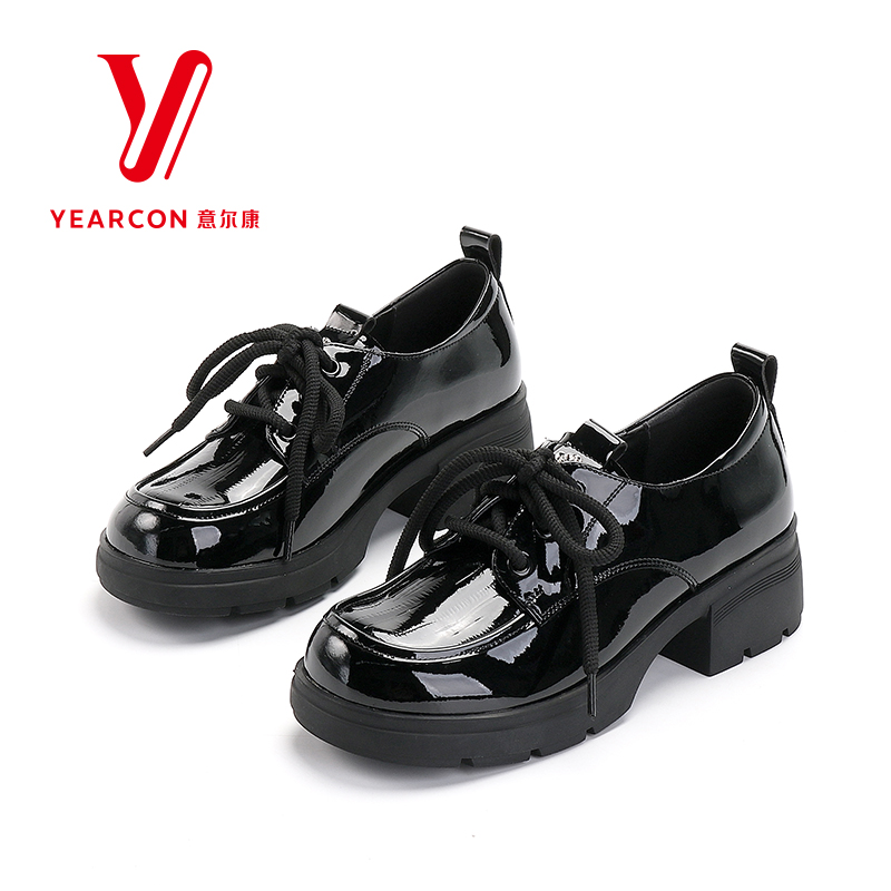 意尔康2025新款时尚玛丽珍小皮鞋