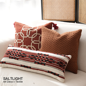 复古暖棕色立体绗棉沙发抱枕靠垫民宿样板间腰枕 秋赋