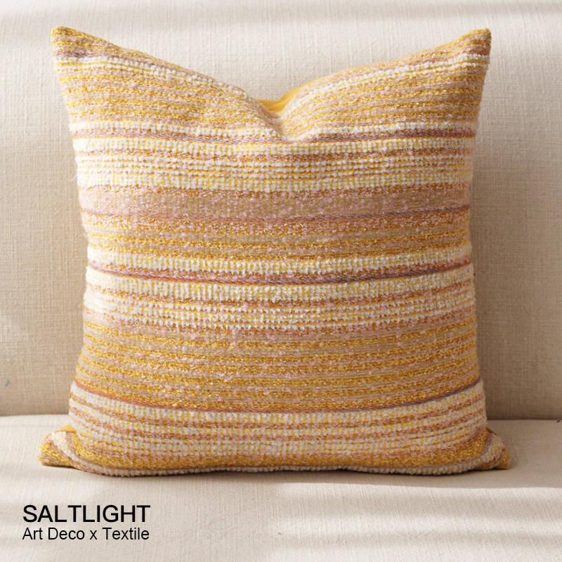 『麦田捕风』简约现代黄色条纹棉麻抱枕客厅靠包靠枕沙发腰枕靠垫,居家布艺,靠垫/抱枕,淘宝优惠券,粉丝福利购,淘宝优惠卷