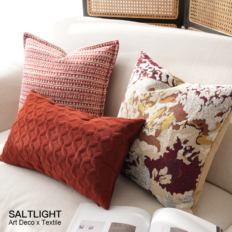 『福韵』现代简约红色喜庆沙发抱枕靠垫新年靠枕