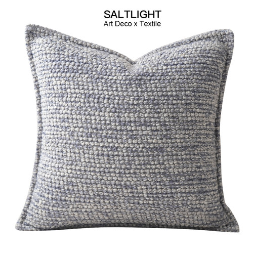 『素然生活』侘寂风灰色棉麻立体肌理沙发抱枕靠垫样板房方枕