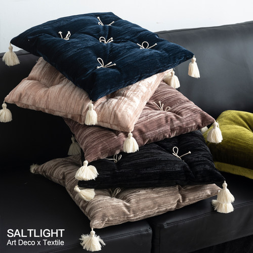 『家居美学』简约现代手工装饰坐垫流苏靠垫客厅榻榻米