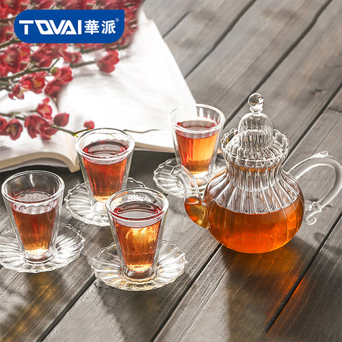 条纹耐热冷水壶华派玻璃
