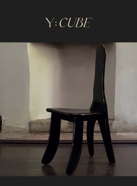 Y:CUBE | kar studio Oracle Chair甲骨文高光黑色艺术餐椅椅子