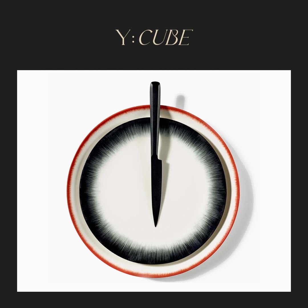 现货Y:CUBE比利时进口Serax DÉ Ann极简黑白陶瓷釉中西餐盘杯碟