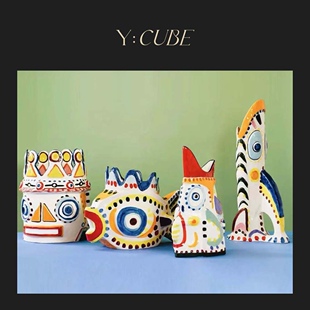 在途Y:CUBE比利时进口SERAX西西里彩绘釉面客餐厅器皿摆件花瓶