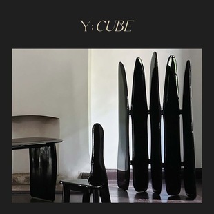 Y:CUBE | kar studio Oracle Screen甲骨文高光黑色艺术隔挡屏风