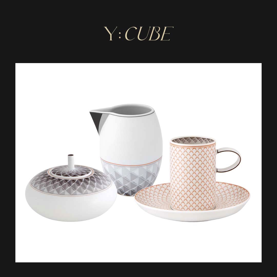 现货Y:CUBE葡萄牙进口Vista Alegre Maya欧式圆形圆盘平盘杯子