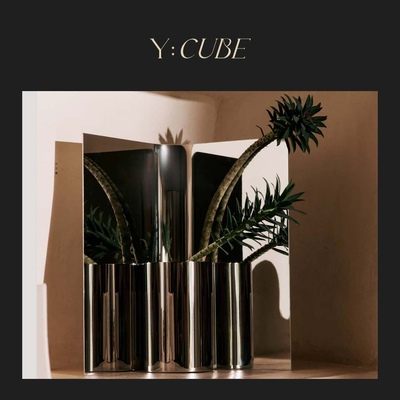 现货Y:CUBE丹麦进口fermLIVING Eddy客厅卧室镜面礼物摆件花瓶