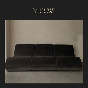 Y:CUBE | kar studio Modular Sofa侘寂风客厅绒面组合多面料沙发