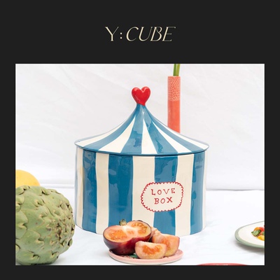 现货Y:CUBE进口法国Laetitia Rouget设计师陶瓷彩色礼物储物罐