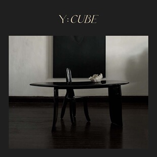 Y:CUBE | kar studio Oracle Desk甲骨文高光黑色艺术餐桌书桌子