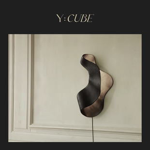 现货Y:CUBE丹麦进口Ferm Living Oyster黑色牡蛎壁灯卧室氛围台灯
