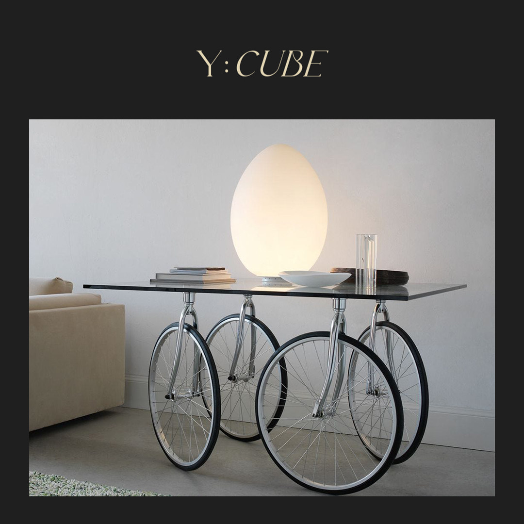 现货Y:CUBE意大利进口Fontana Arte Tour现代客厅玻璃方桌边桌