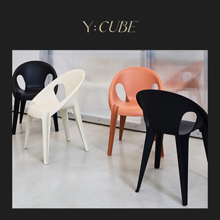 Chair环保成人白色户外花园餐厅椅 Bell YCUBE意大利进口Magis