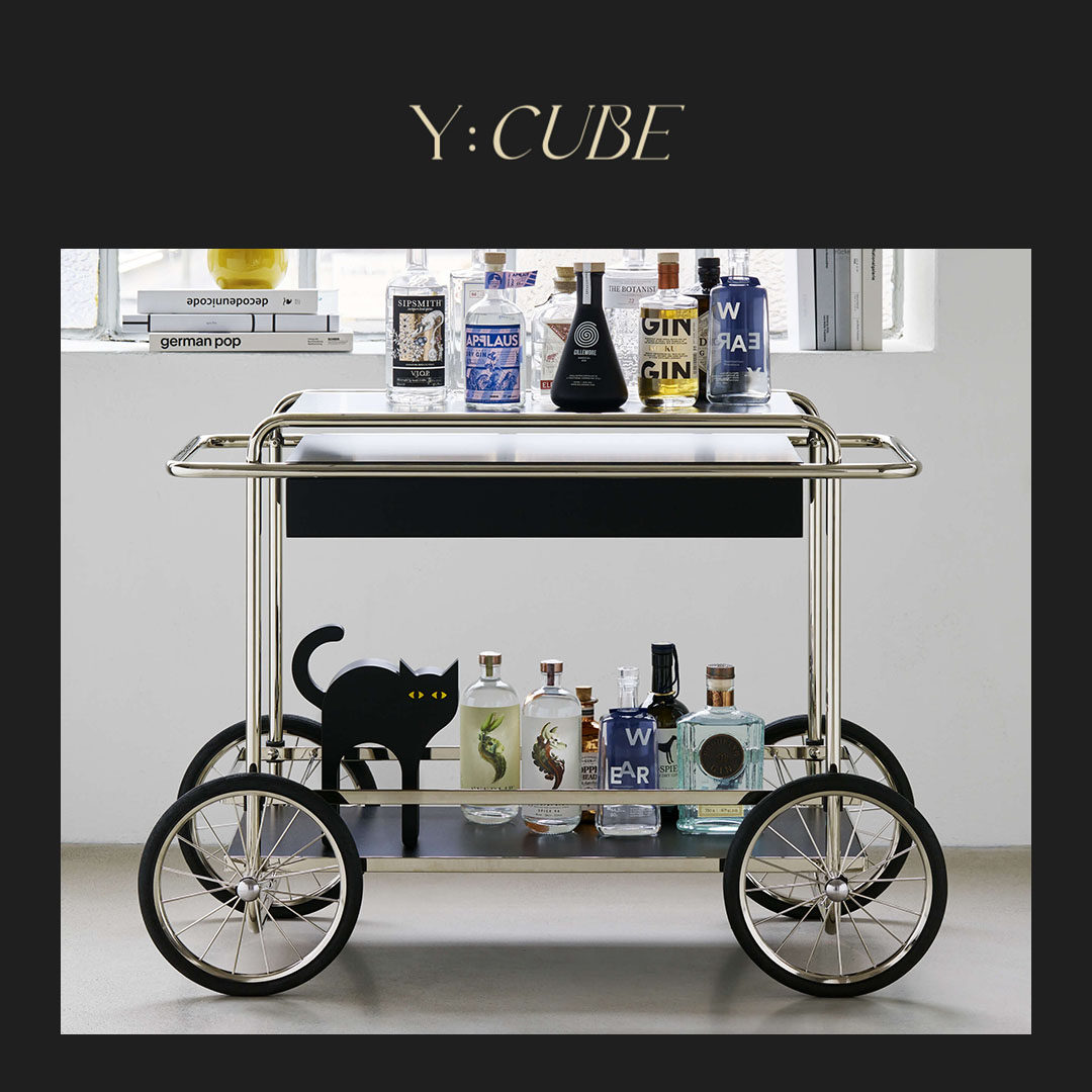 Y:CUBE德国进口Tecta M4R包豪斯客厅厨房带轮移动餐车小推车